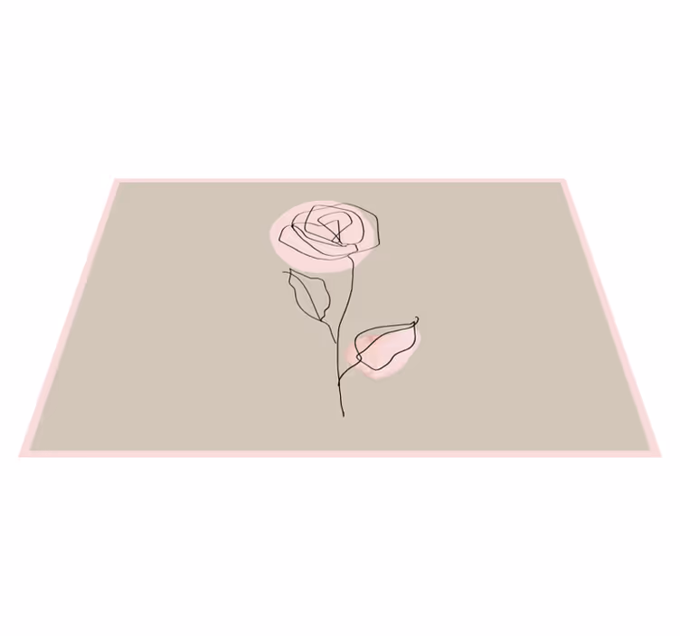 Moderne dækkeserviet elegant rosenomrids - TenStickers
