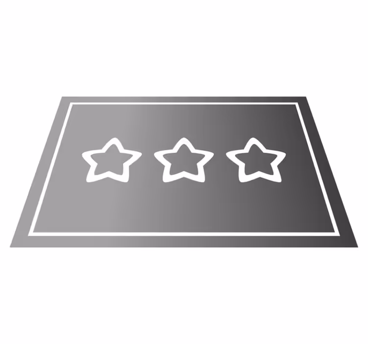 Moderne dækkeserviet med stjernerangering - TenStickers