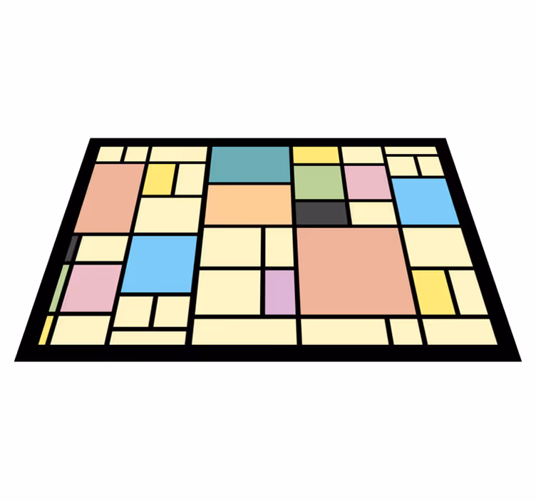 Patchwork farveblokke originale dækkeservietter - TenStickers