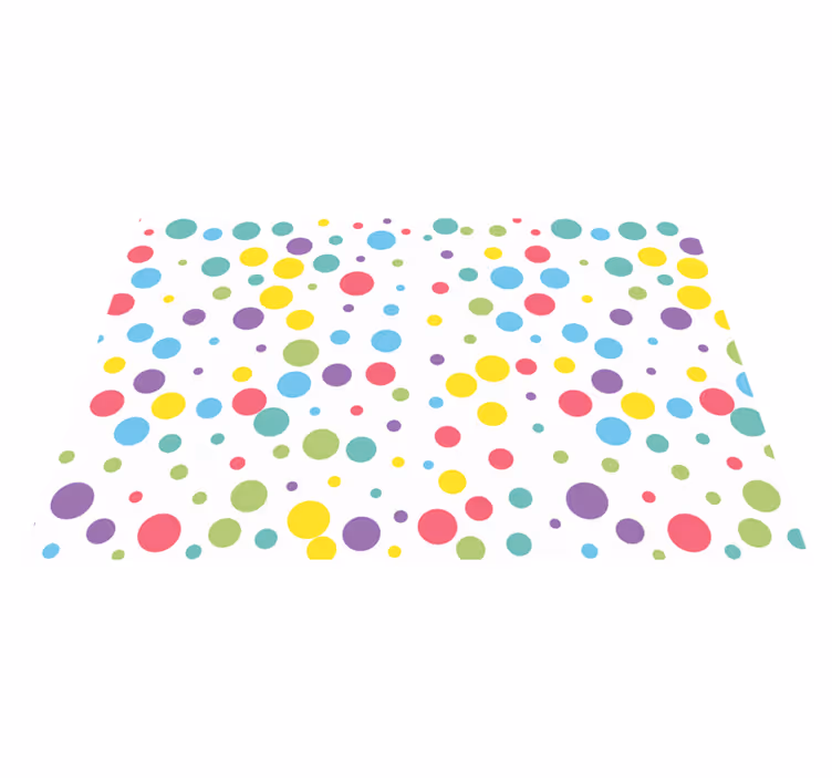 Farverige polka dot mønster originale dækkeservietter - TenStickers