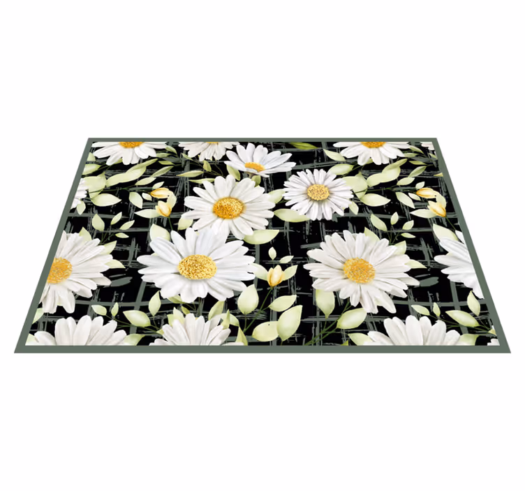 Original dækkeserviet med blomsterdesign og tusindfryd - TenStickers