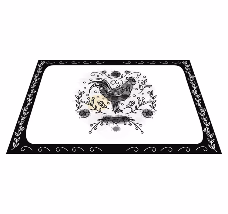Elegant hane illustration moderne dækkeserviet - TenStickers