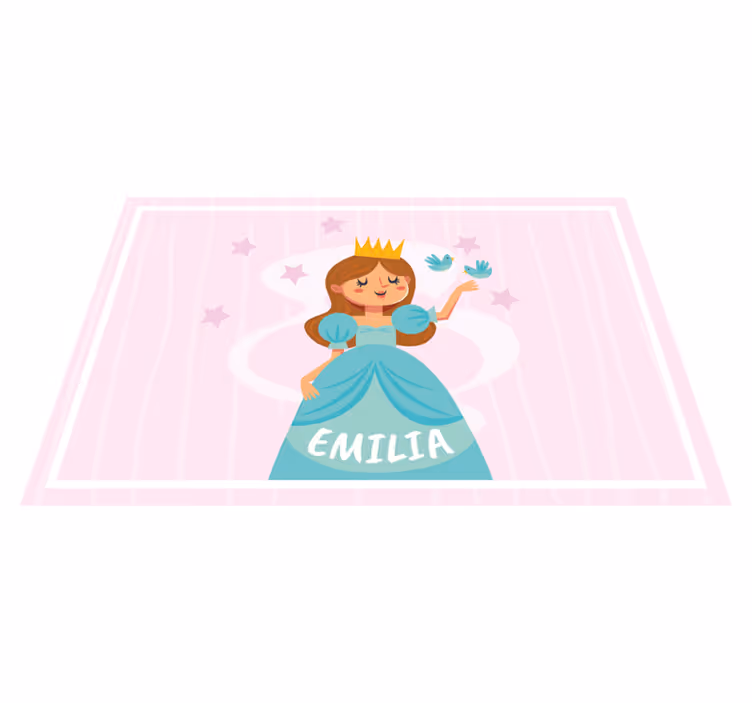 Dækkeserviet børn prinsesse karakter illustration - TenStickers