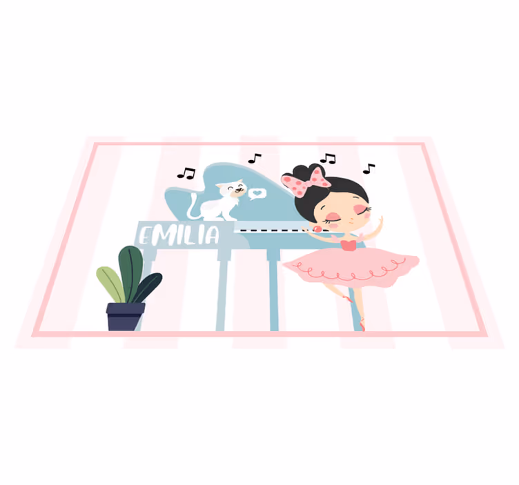 Dækkeserviet børn balletdanser figur - TenStickers