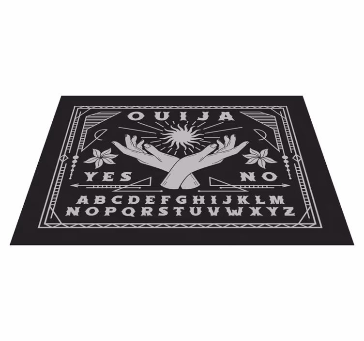 Sorte og hvide ouija bord originale dækkeservietter - TenStickers