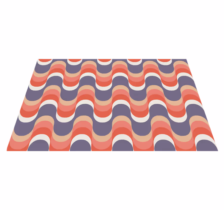 Geometriske dækkeservietter i retro groovy mønster - TenStickers