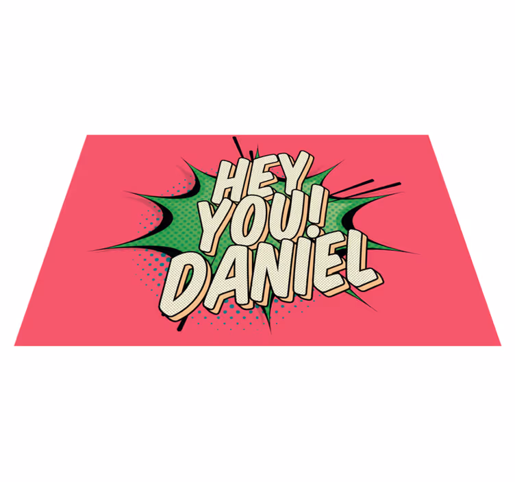 Hej du seje graffiti plakat dækkeservietter - TenStickers