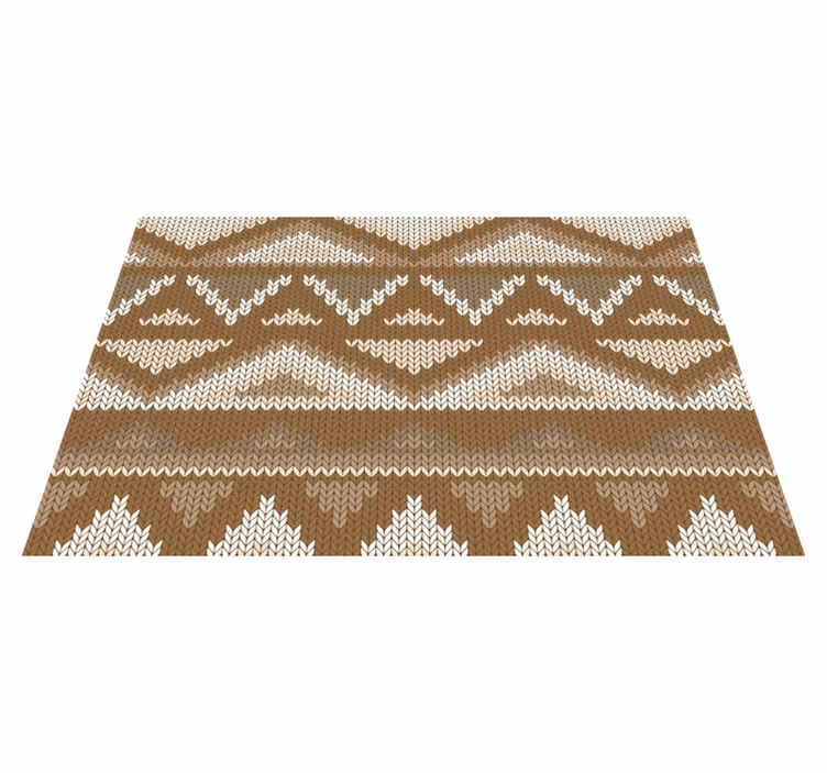 Gylden hvid zigzag fiber dækkeservietter - TenStickers