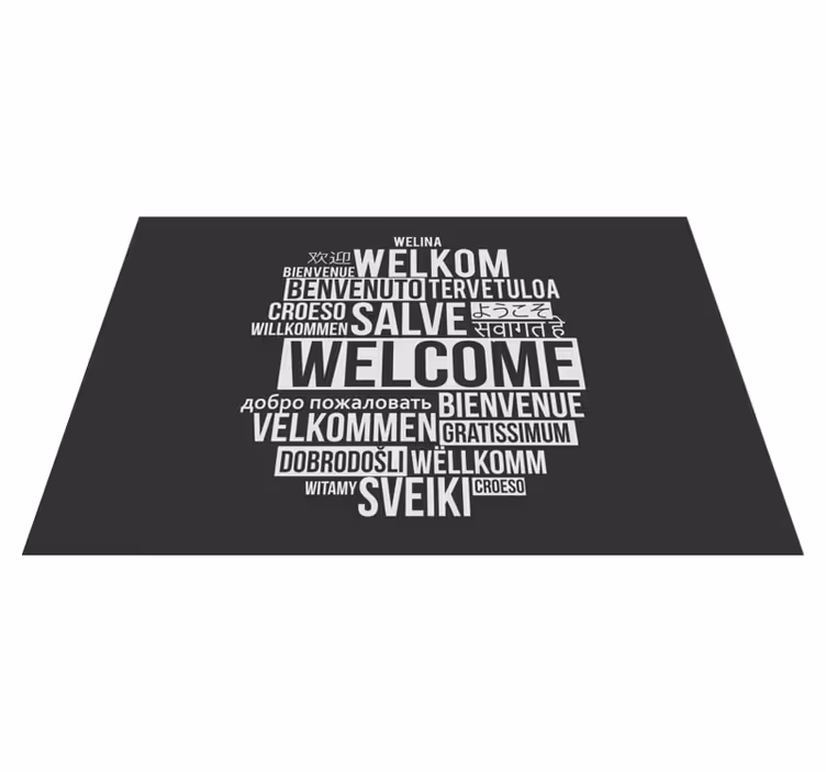 Velkommen cirkel citat dækkeservietter - TenStickers