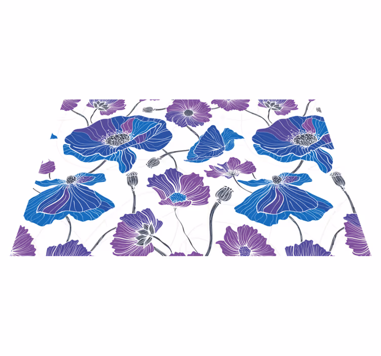 Dækkeserviet med livligt botanisk motiv - TenStickers