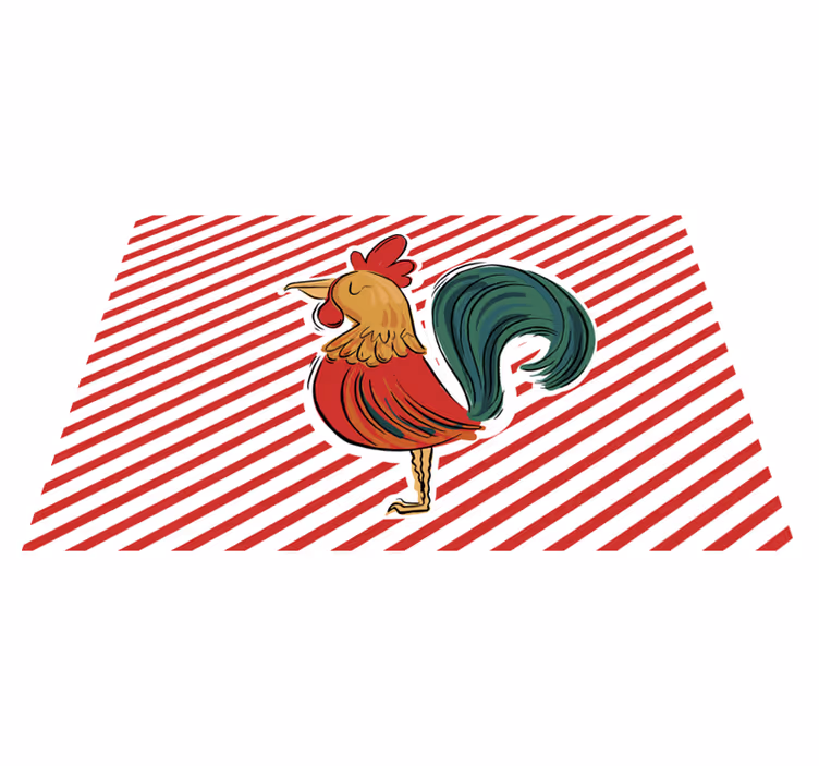 Original dækkeserviet hane med striber - TenStickers