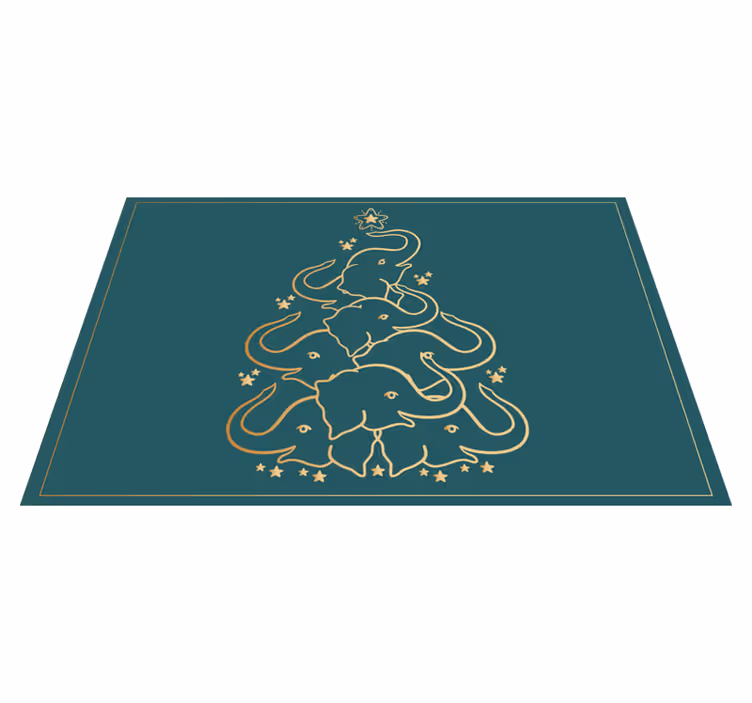 Elefant juletræ julemåtter - TenStickers