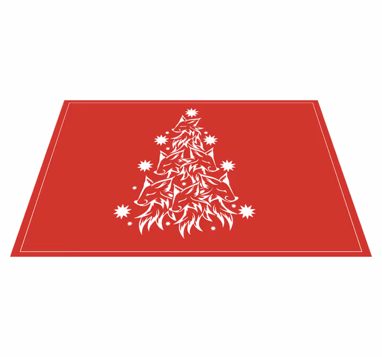 Juletræ ulve jul dækkeservietter - TenStickers