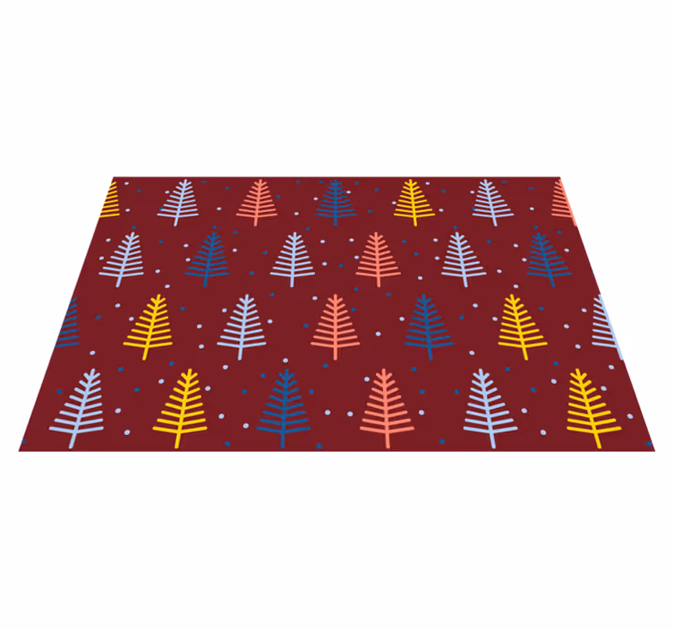 Håndtegnede juletræer julemåtter - TenStickers
