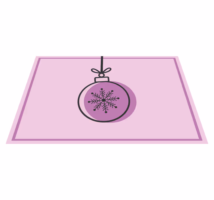 Jule dækkeserviet med snefnug ornament illustration - TenStickers