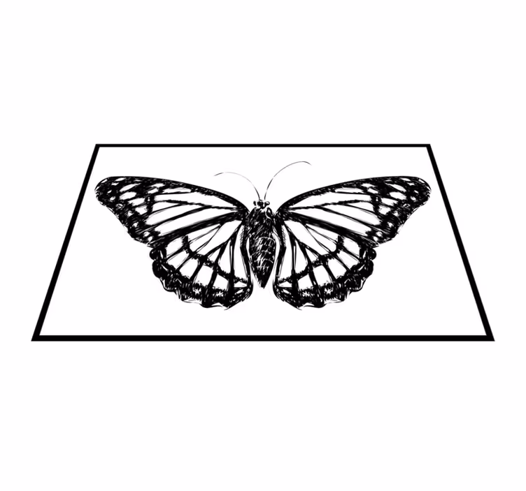 Original dækkeserviet elegant sommerfugleillustration - TenStickers