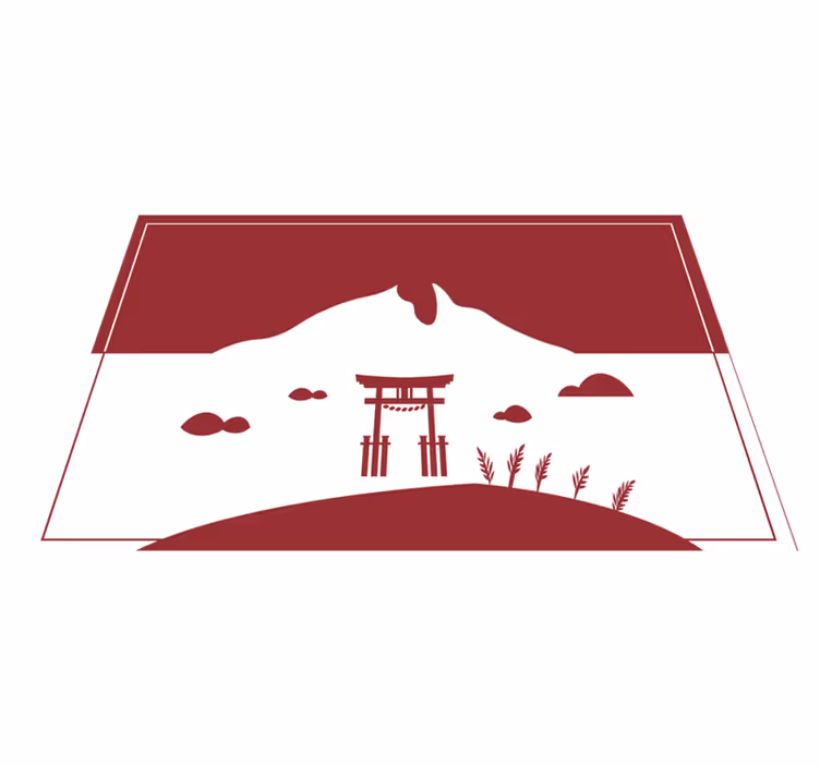 Japansk struktur med originale sømåtter - TenStickers
