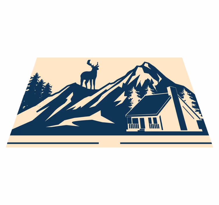 Original dækkeserviet grand mountain landskab - TenStickers