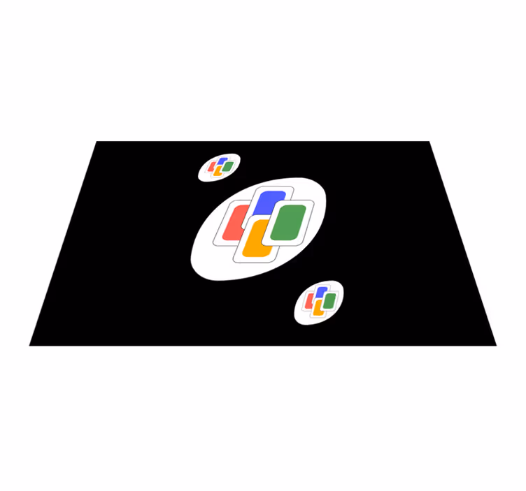 Original dækkeserviet med livlige geometriske figurer - TenStickers