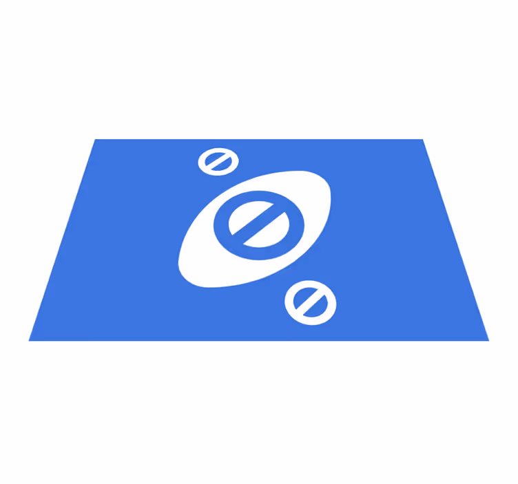Moderne dækkeserviet minimalistisk blå accent - TenStickers