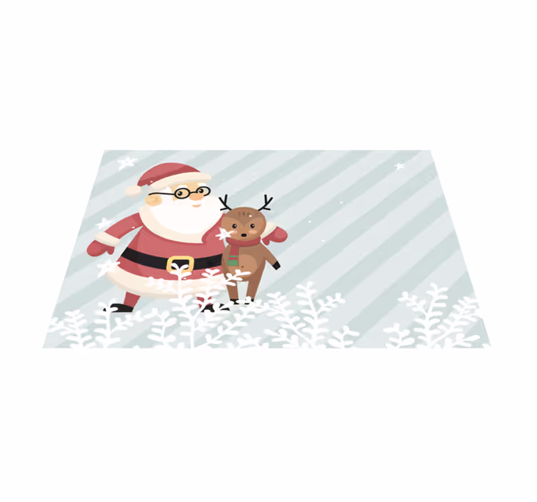 Julemand med poser med rensdyr jul - TenStickers