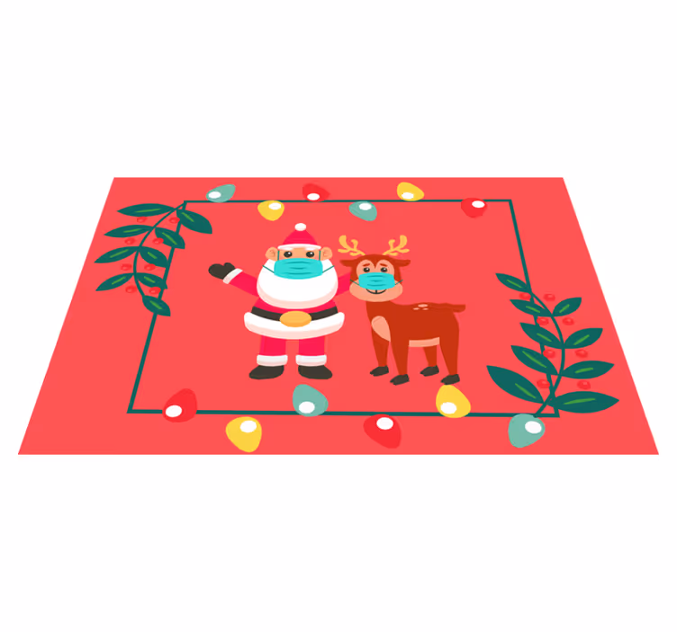 Forsigtige julemanden og rensdyr julemåtter - TenStickers
