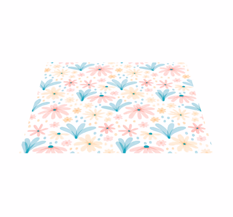 Original dækkeserviet med blomsterfarver - TenStickers