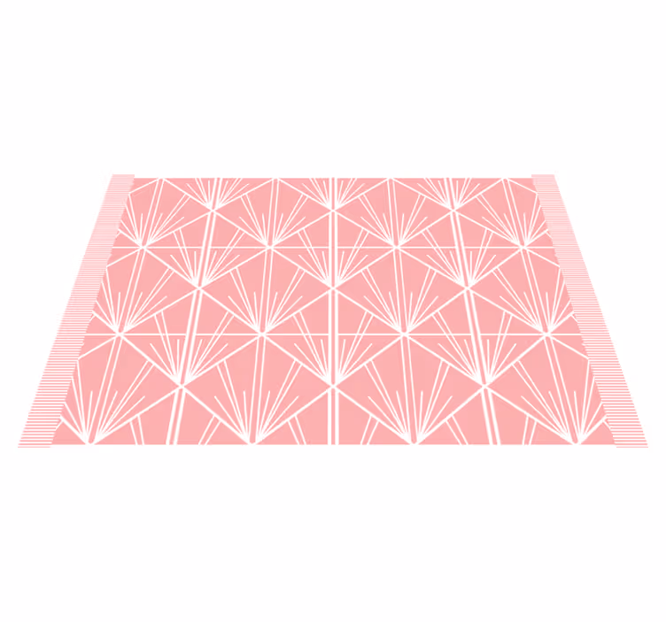 Moderne kunst pink og hvid deco dækkeservietter - TenStickers