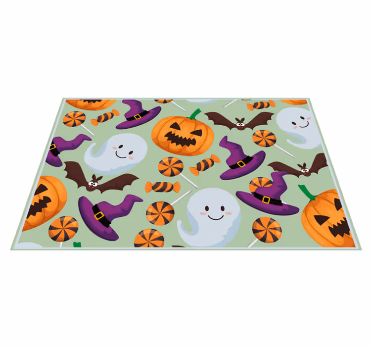 Halloween dækkeserviet farverige halloween elementer - TenStickers