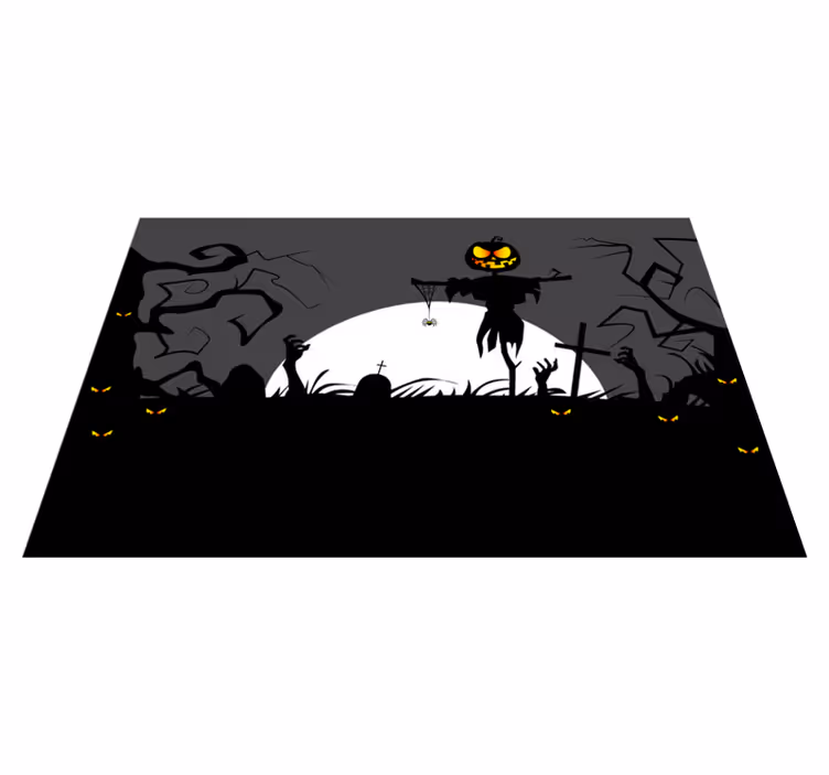 Halloween dækkeserviet uhyggelig græskar scarecrow - TenStickers