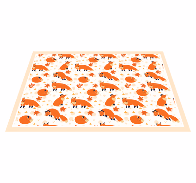 Dækkeserviet børn glade rævemønstre - TenStickers