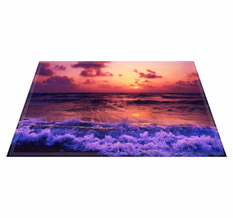 Original dækkeserviet solnedgang ved havet - TenStickers