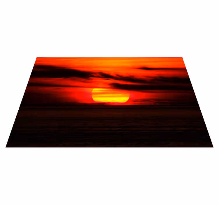 Elegant dækkeserviet solnedgang over havet - TenStickers