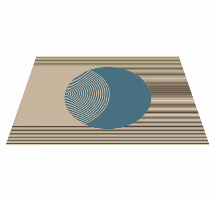 Moderne dækkeserviet med geometrisk cirkelmotiv - TenStickers