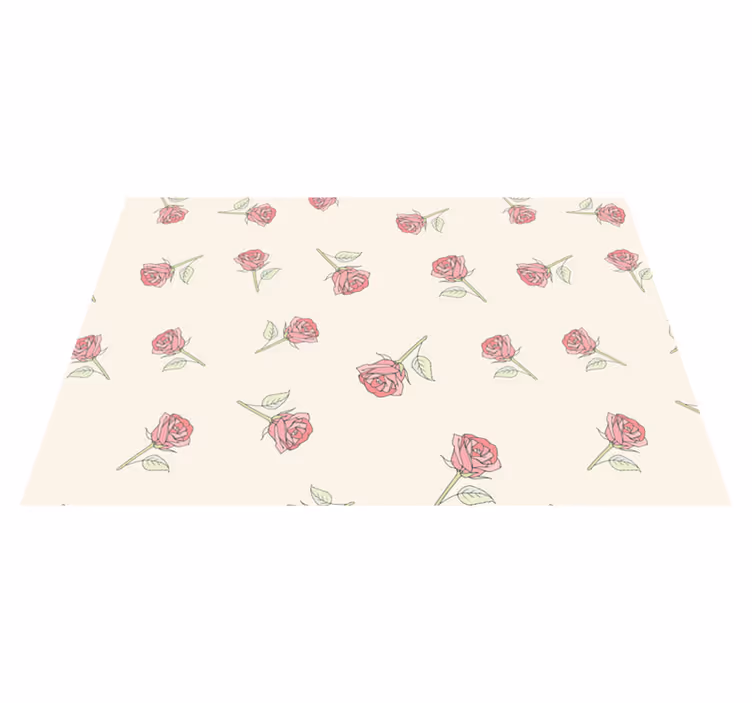 Romantiske vintage rosemønster elegante dækkeservietter - TenStickers