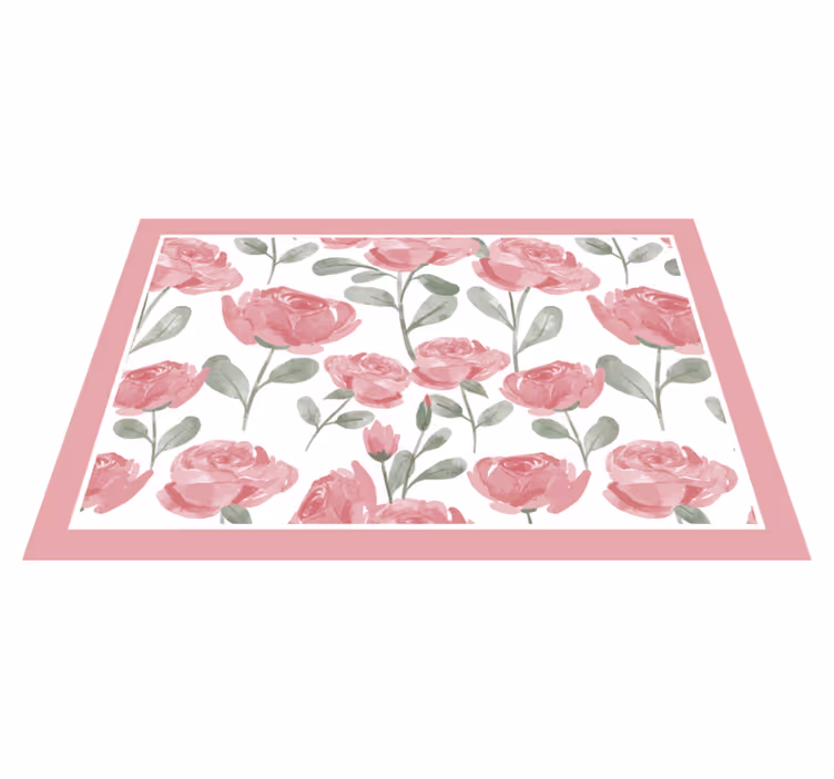 Naturlige vintage rosemønster elegante dækkeservietter - TenStickers