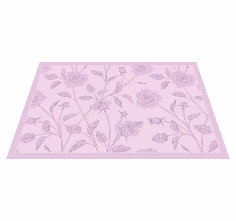 Lilla maleri vintage roser elegante dækkeservietter - TenStickers