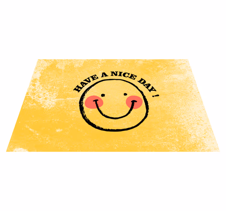 "have en dejlig dag" smiley ansigt citat dækkeservietter - TenStickers