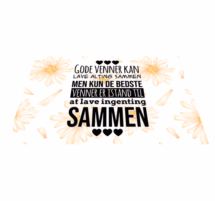 Venner gør alt sammen citer dækkeservietter - TenStickers