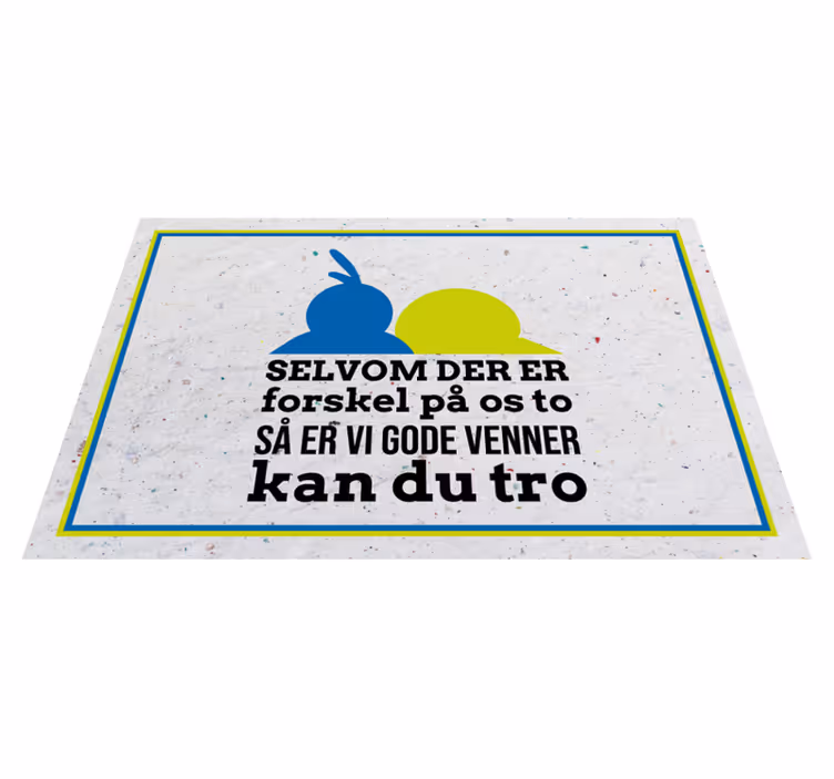 Kaj og andrea citerer dækkeservietter - TenStickers