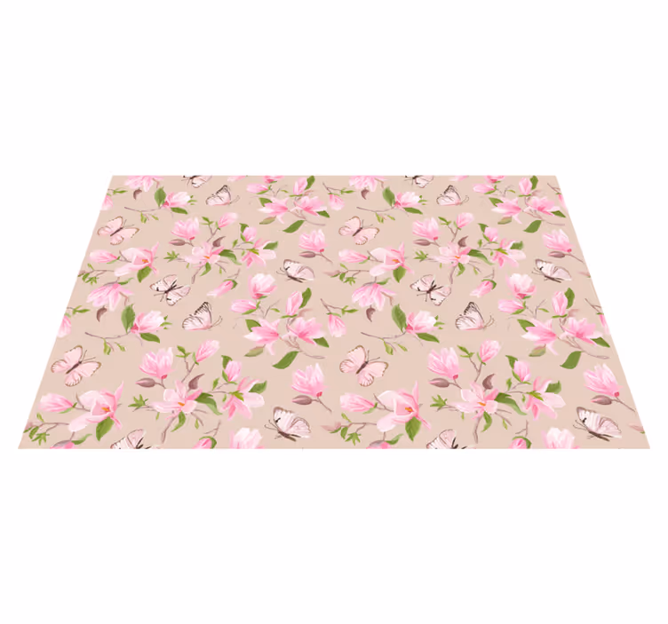 Original dækkeserviet med sommerfugleblomster - TenStickers