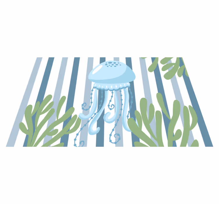 Original dækkeserviet med undervandsjellyfish scene - TenStickers
