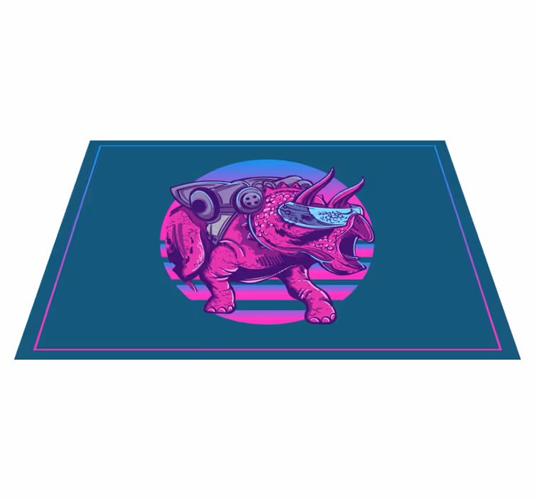 Original dækkeserviet med stiliseret rhinosaur karakter - TenStickers