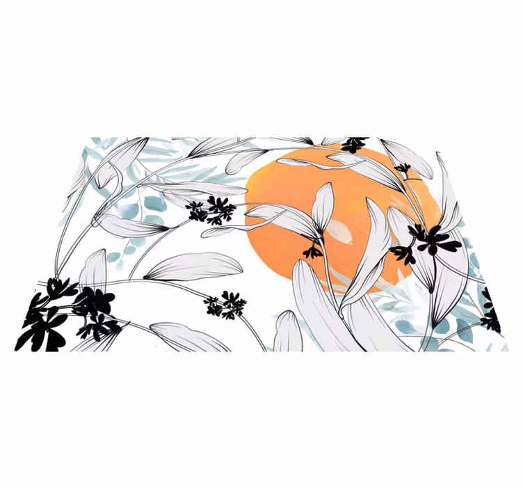 Moderne dækkeserviet med blomsterinspireret design - TenStickers