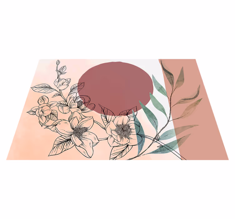 Moderne dækkeserviet med blomster minimalisme - TenStickers