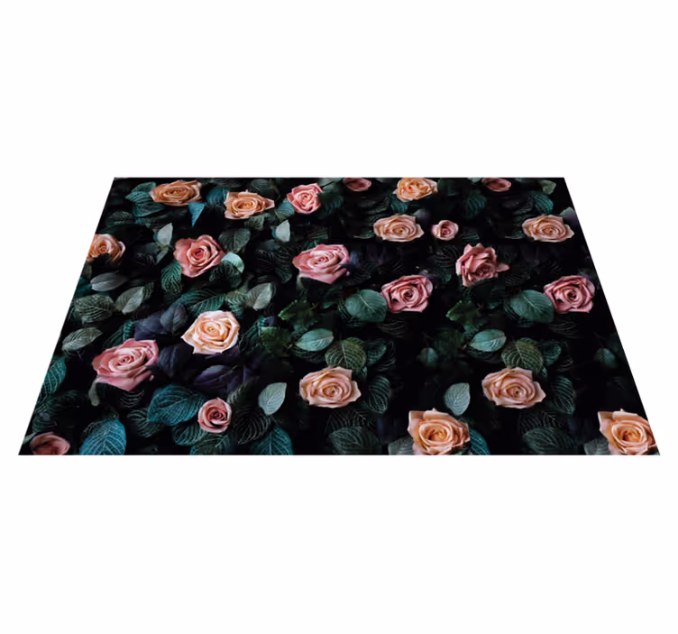 Rød rose blomster originale dækkeservietter - TenStickers