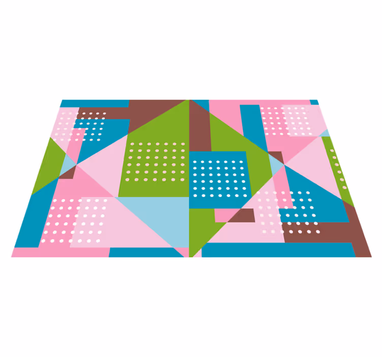 Moderne dækkeserviet med livlige geometriske mønstre - TenStickers