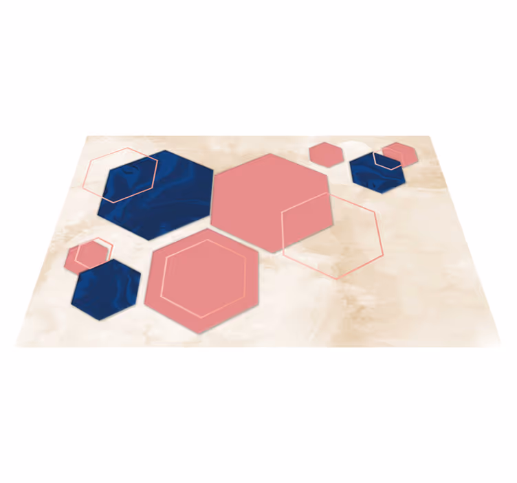 Moderne dækkeserviet med hexagonale mønstre - TenStickers