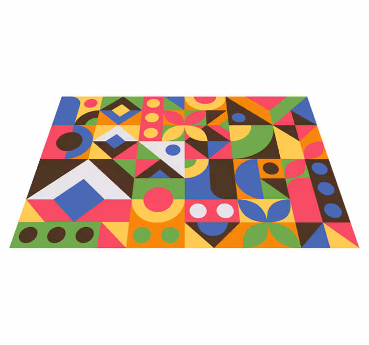 Moderne dækkeserviet livlig geometrisk komposition - TenStickers