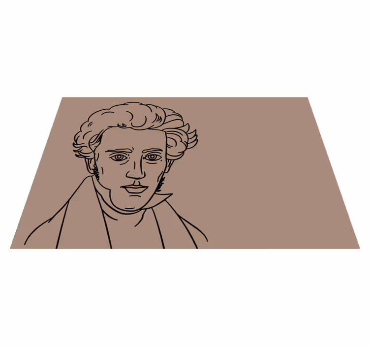 Tegning af søren kierkegaard citat dækkeservietter - TenStickers